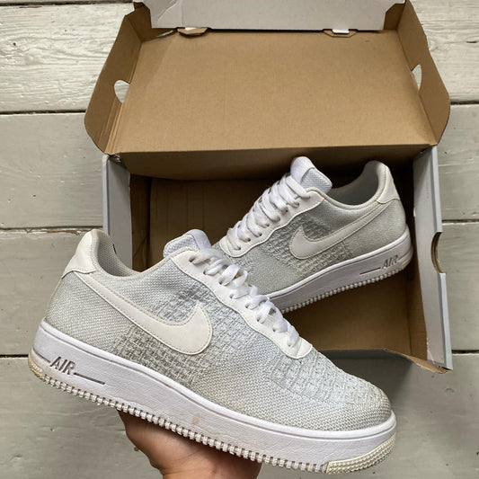 Nike Air Force 1 Flyknit White (UK 8)