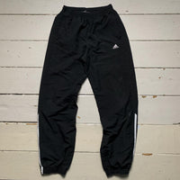 Adidas Black and White Shell Bottoms (XS)