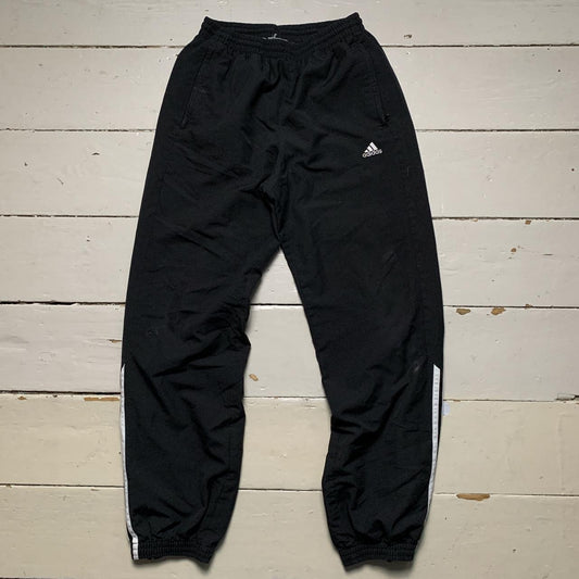 Adidas Black and White Shell Bottoms (XS)