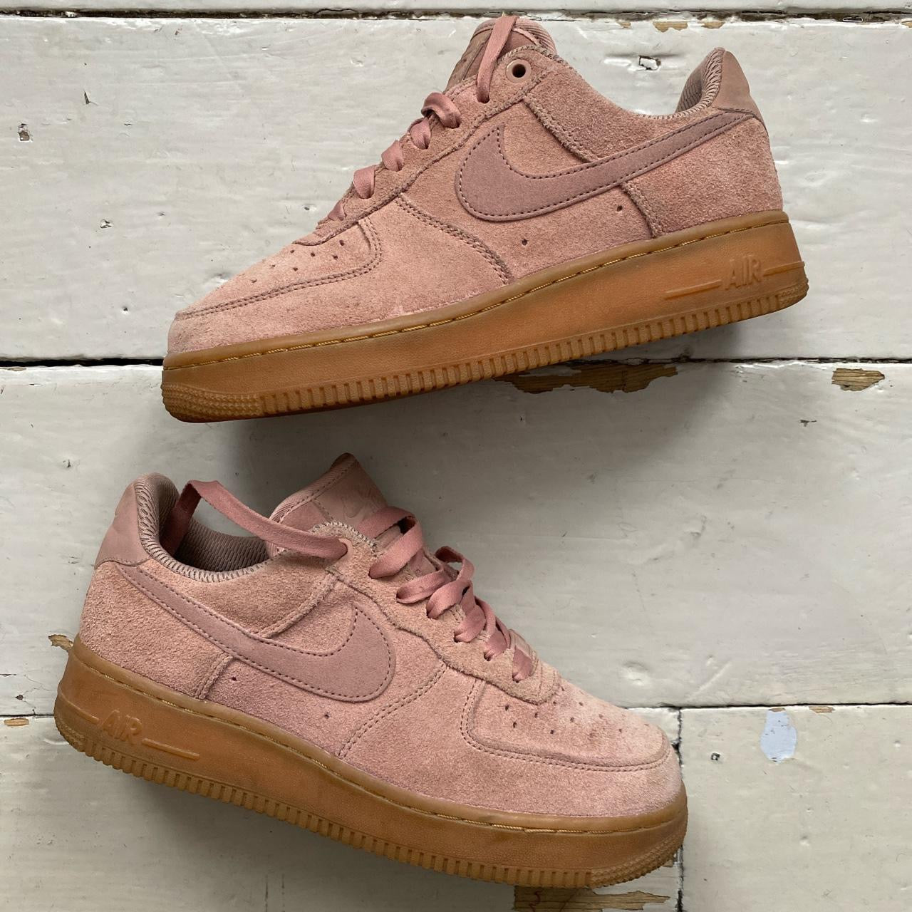 Suede pink air force on sale ones