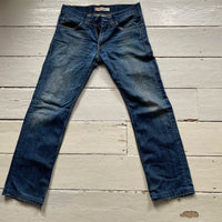 Levis 506 Distressed Navy Jeans (30/32)