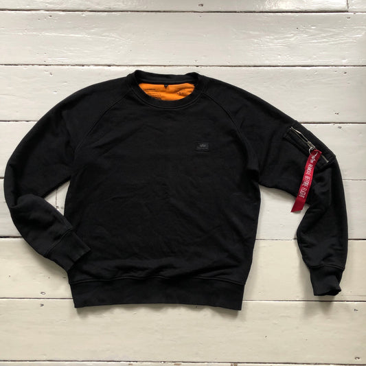 Alpha Industries Black Sweatshirt (Small)
