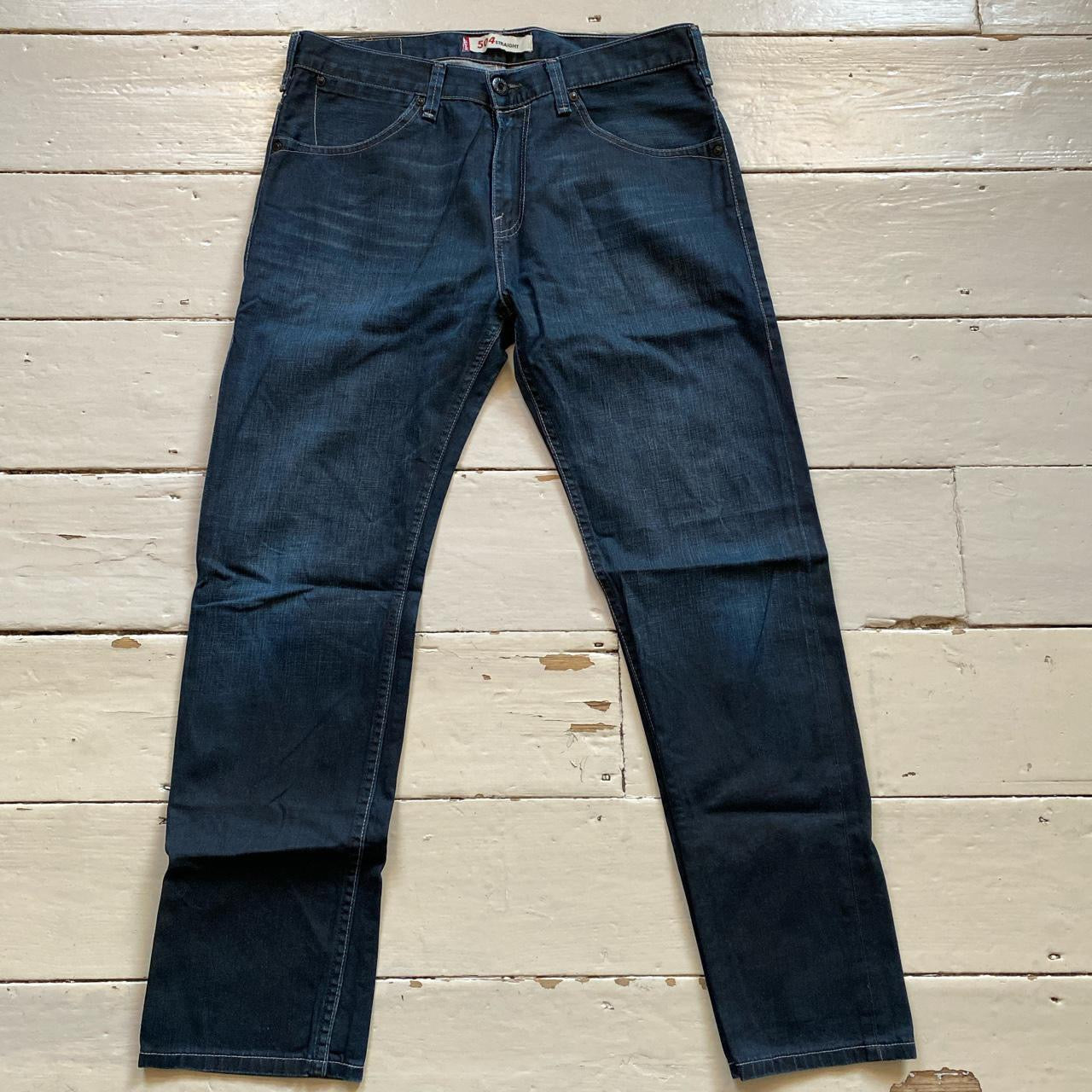 Levis 504 Navy Jeans (34/30)