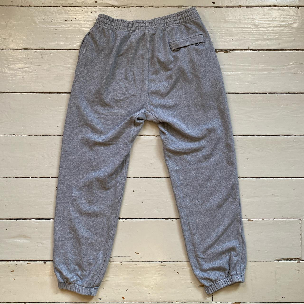 Nike White Swoosh Grey Joggers (Medium)