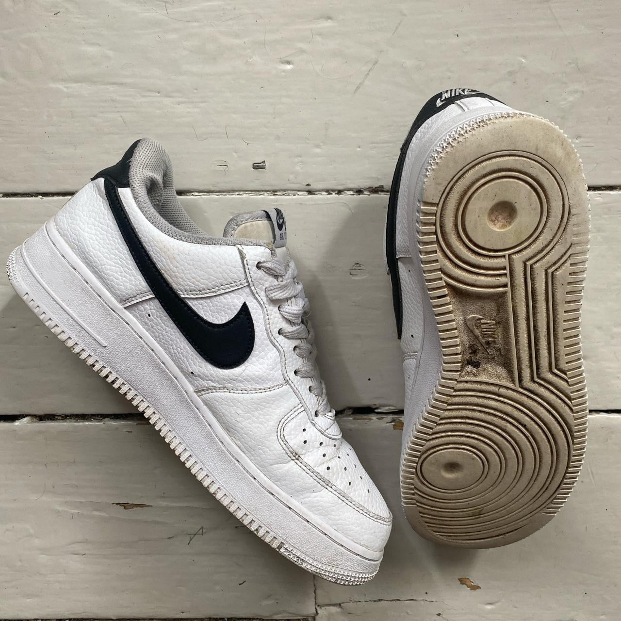 Nike Air Force 1 White and Black (UK 8)