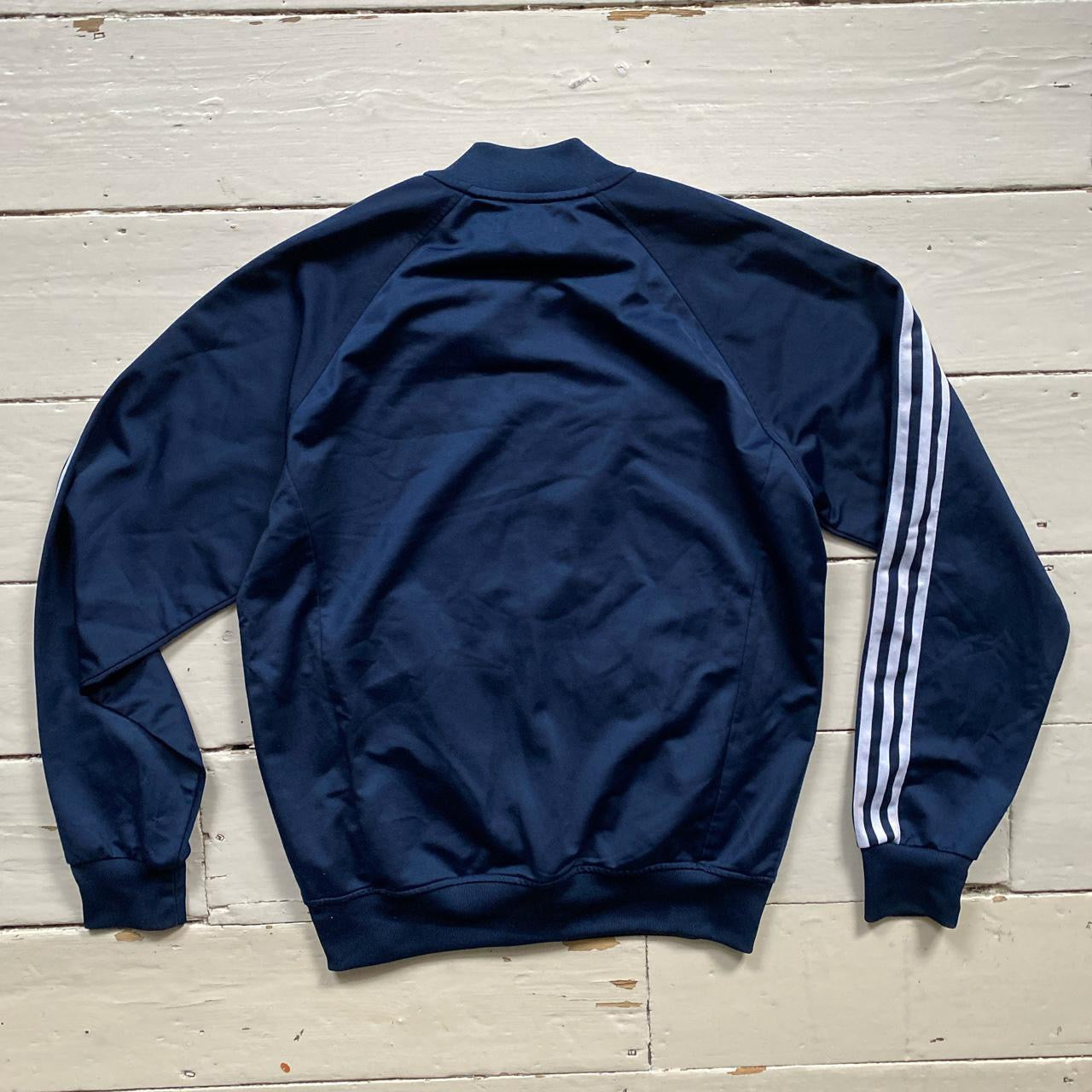 Adidas SST Navy and White Track Jacket (Medium)