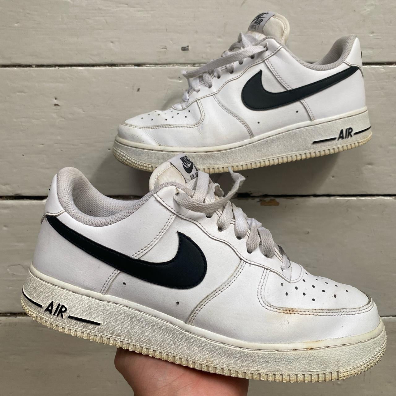 Nike Air Force 1 White and Black (UK 6.5)