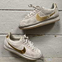 Nike Cortez Gold and Beige Suede (UK 4)