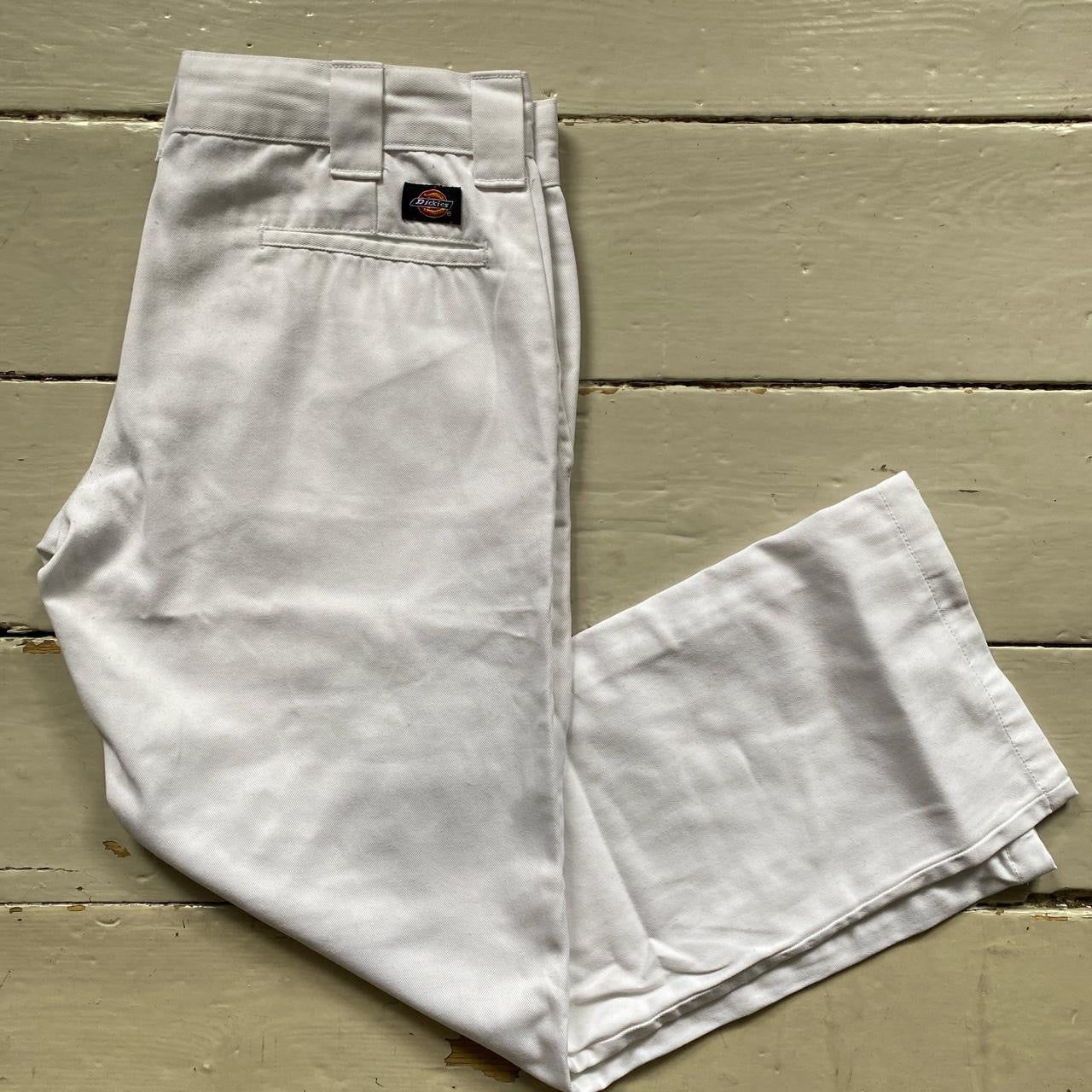 Dickies White Slim Straight Trousers (32/28)