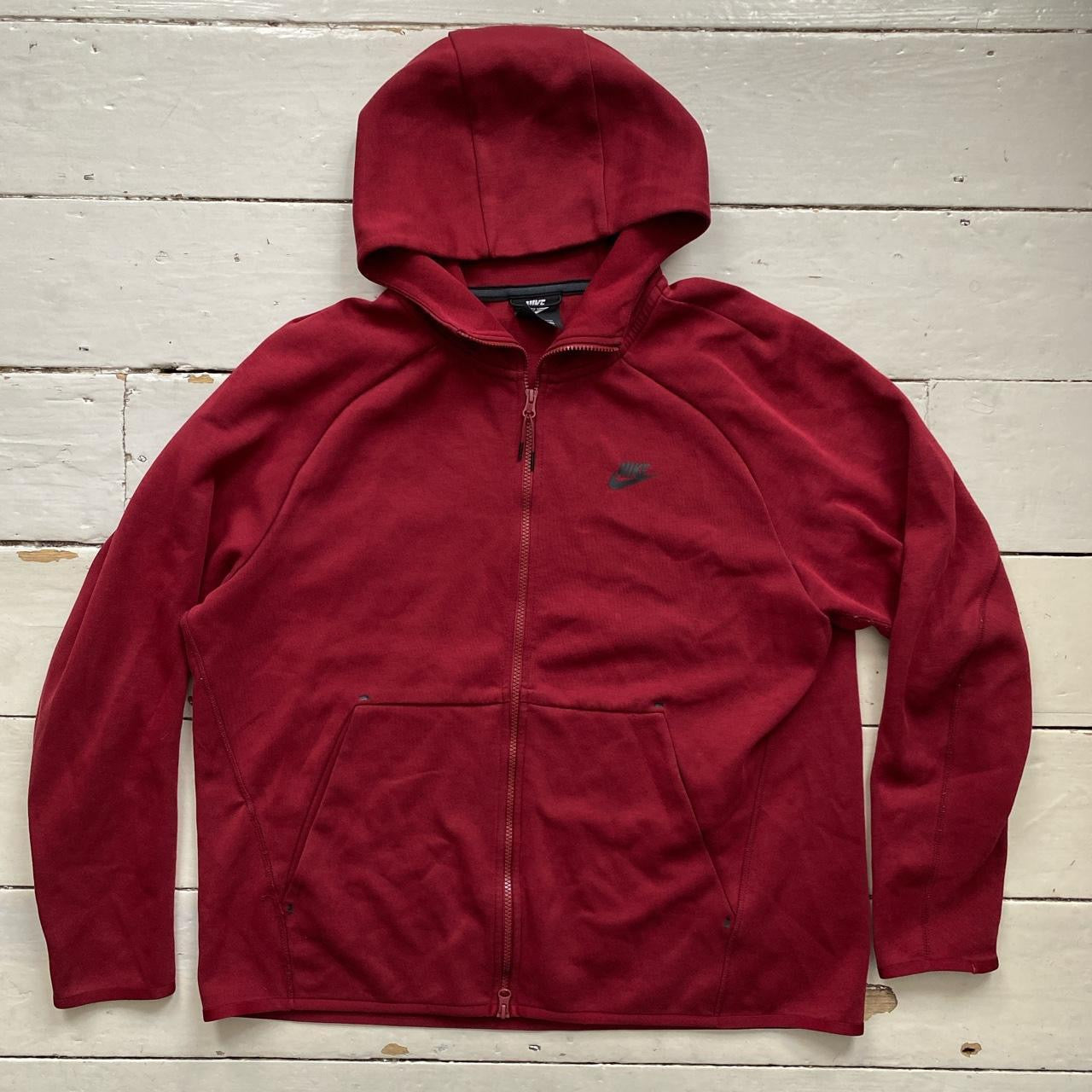 Nike Tech Fleece Burgundy Hoodie (XL)