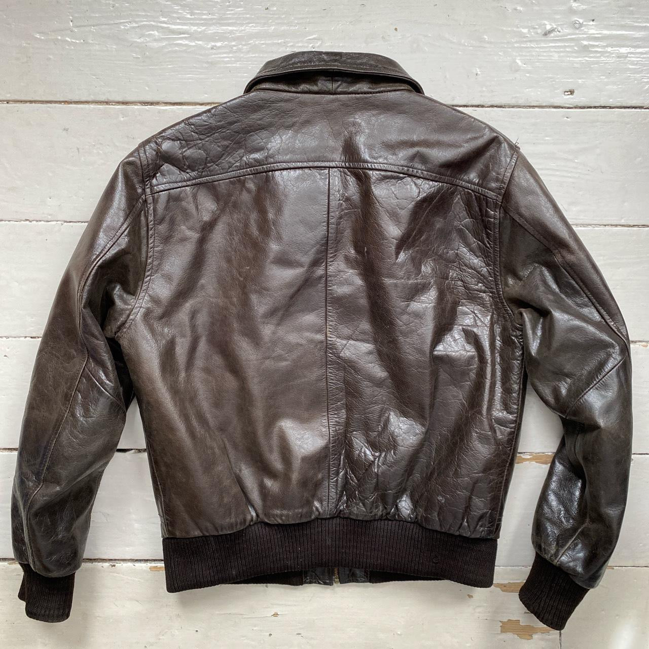 Aviatrix Leather Brown Jacket (XL)