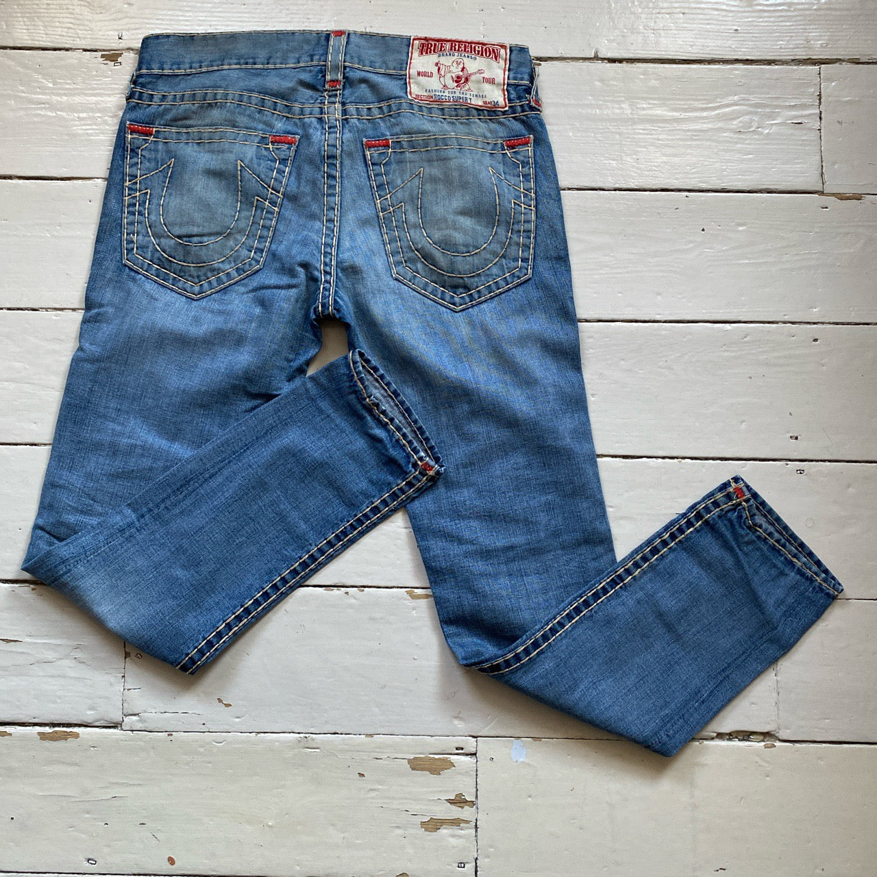 True Religion Stitch Rocco Super T Jeans (33/34)