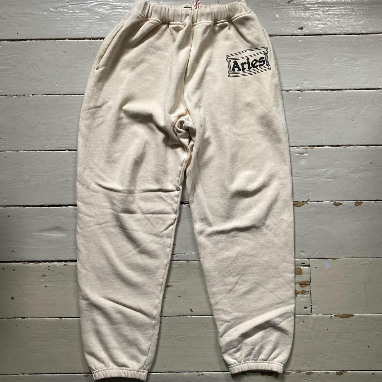 Aries Cream Joggers (Medium)
