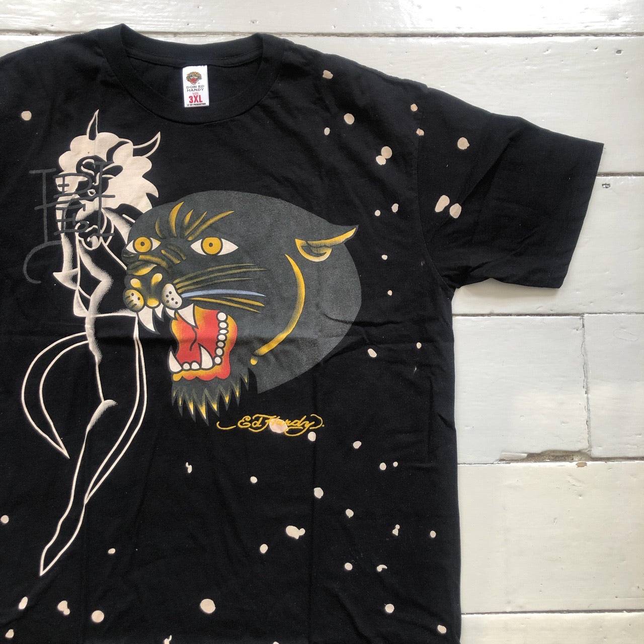 Ed Hardy Black Panther T-Shirt (XXXL)