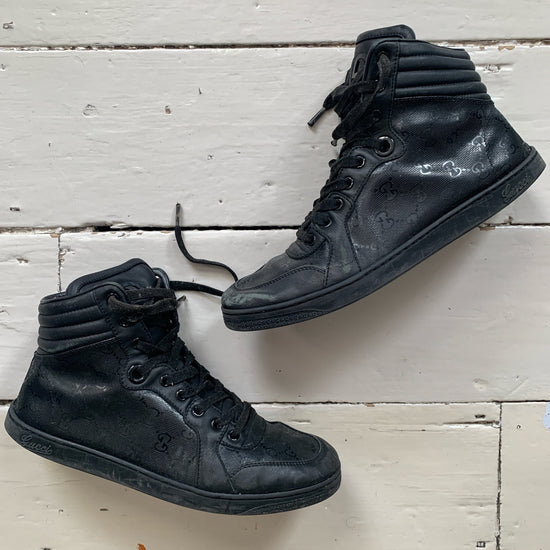 Gucci GG Monogram Hi Top Trainers (UK 7.5)
