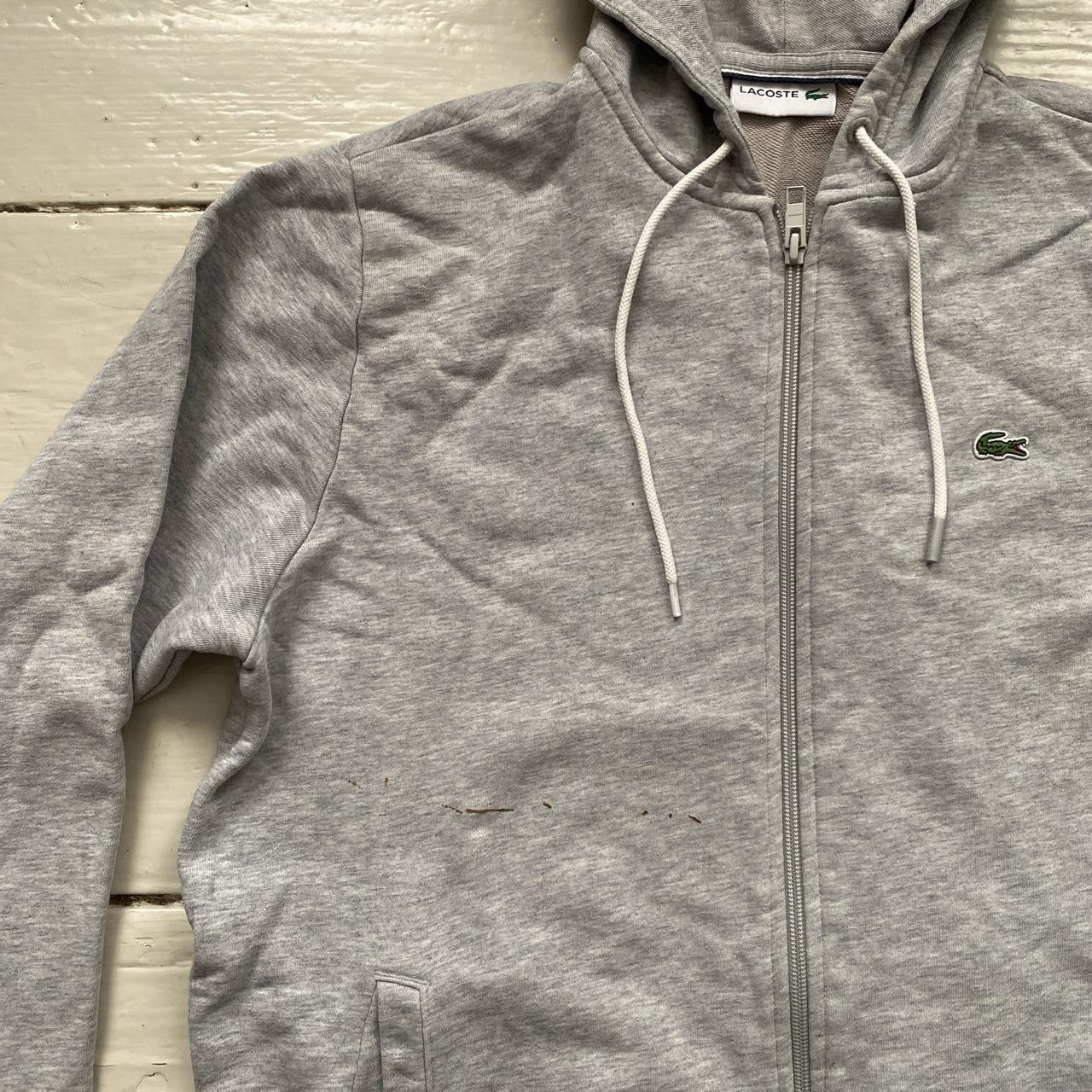 Lacoste Grey Hoodie (Large)