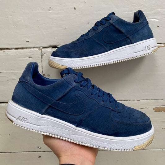 Nike Air Force 1 Navy Suede (UK 7.5)