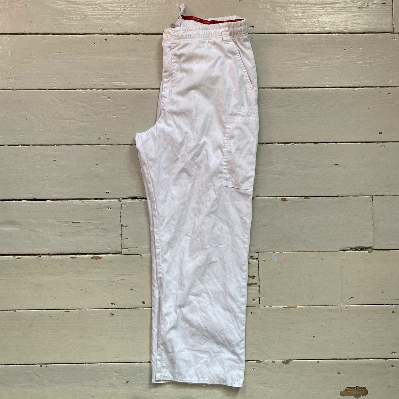 Dickies White Cargo Trousers (Large)