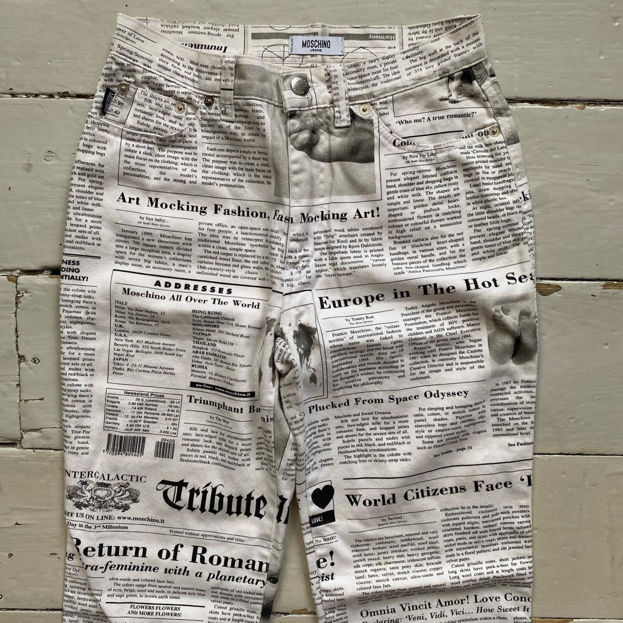 Moschino Vintage Newspaper Trousers (26/30)