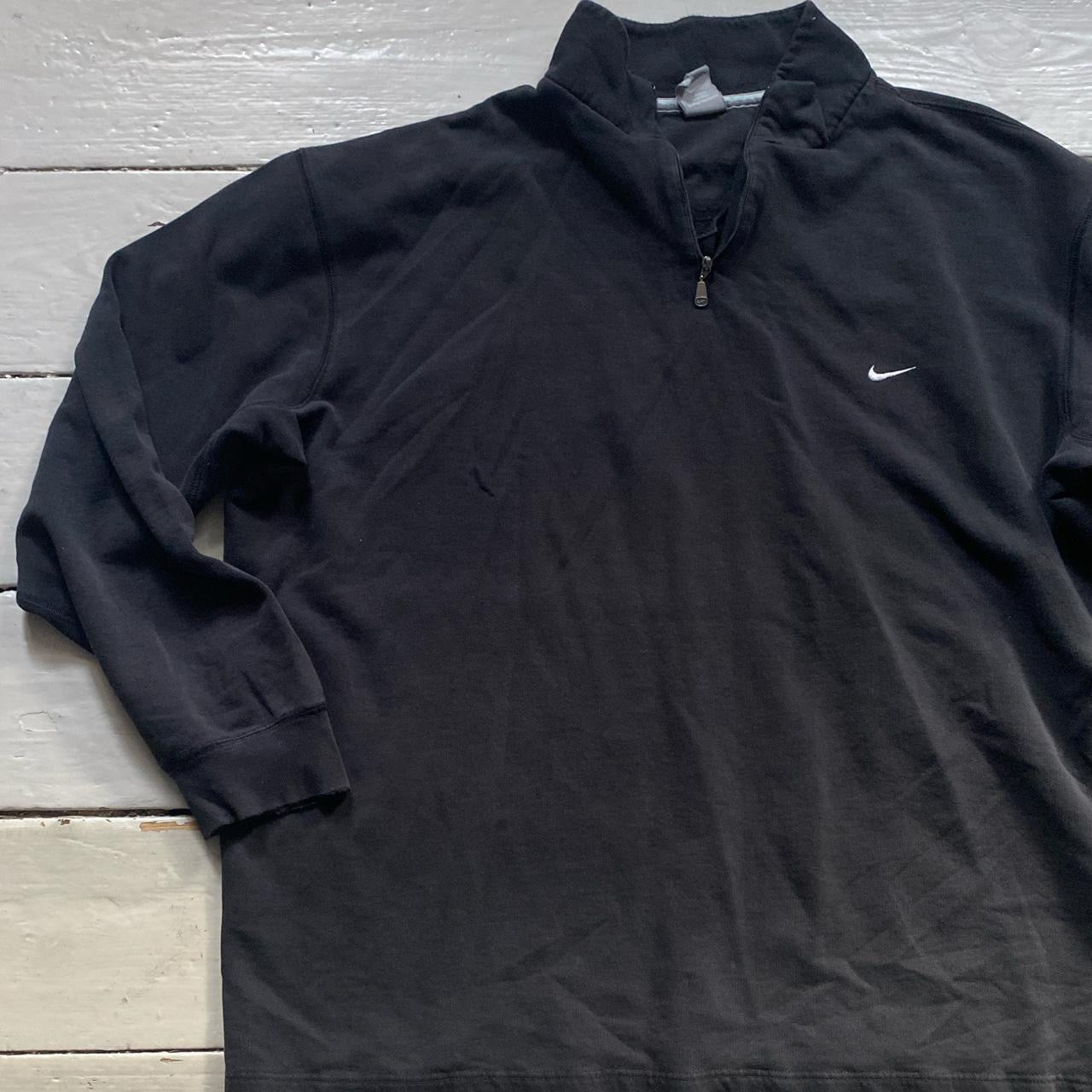 Nike Swoosh Black and White Jumper (XXL)