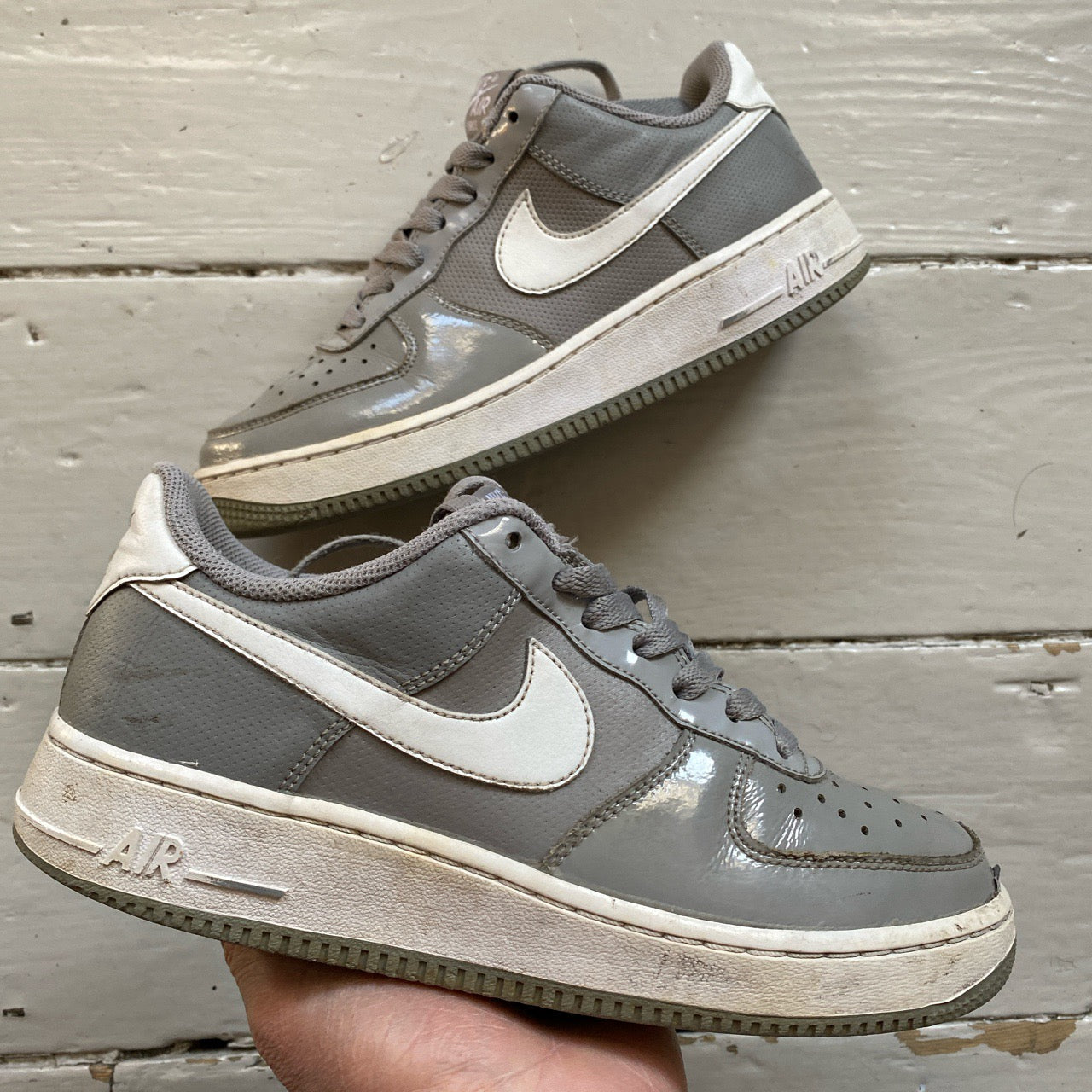 Nike Air Force 1 Grey and White (UK 5.5)