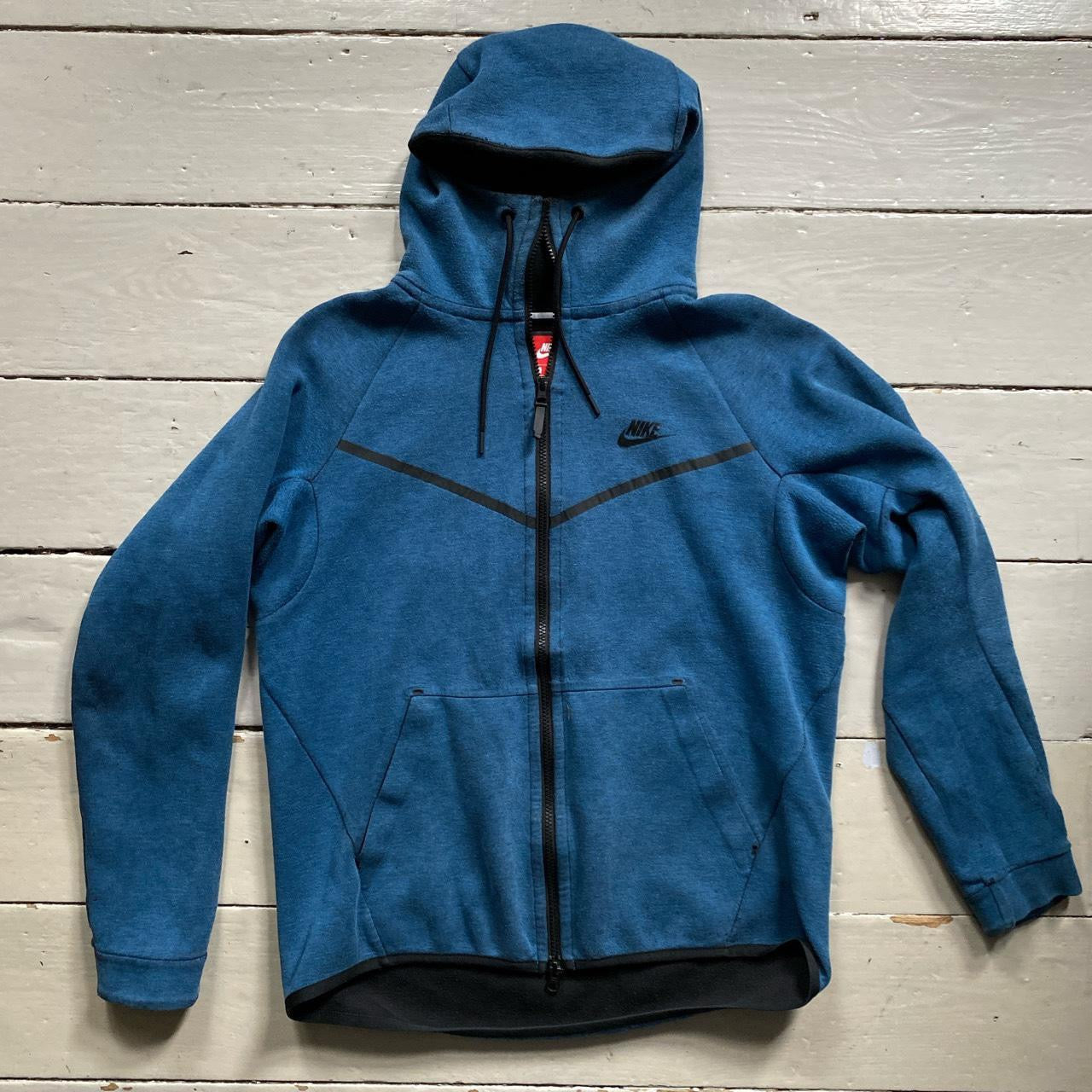 Nike Tech Fleece Blue Hoodie (Medium)