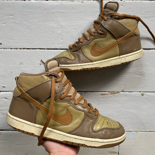 Nike Dunk Hi Vintage 2003 Maple Hay Taupe Brown (UK 10)