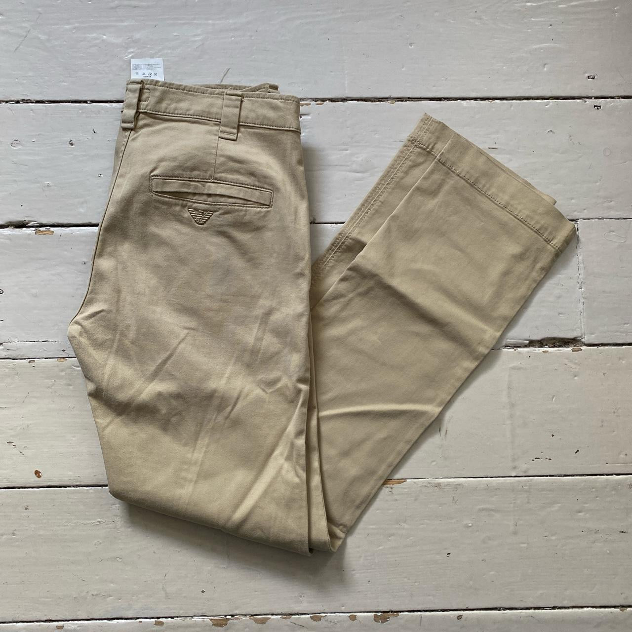 Armani Beige Casual Trousers (Size 14)