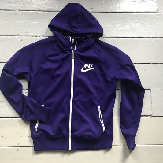 Nike Swoosh Spellout Purple Hoodie (Small)
