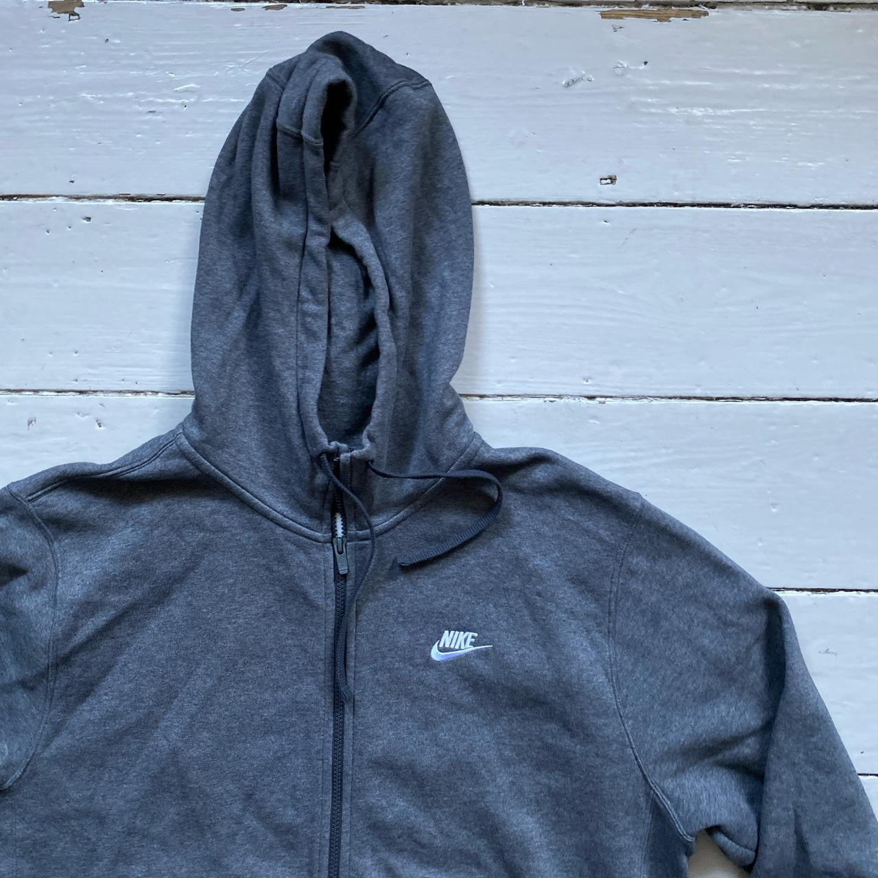 Nike Swoosh Grey Hoodie (Large)