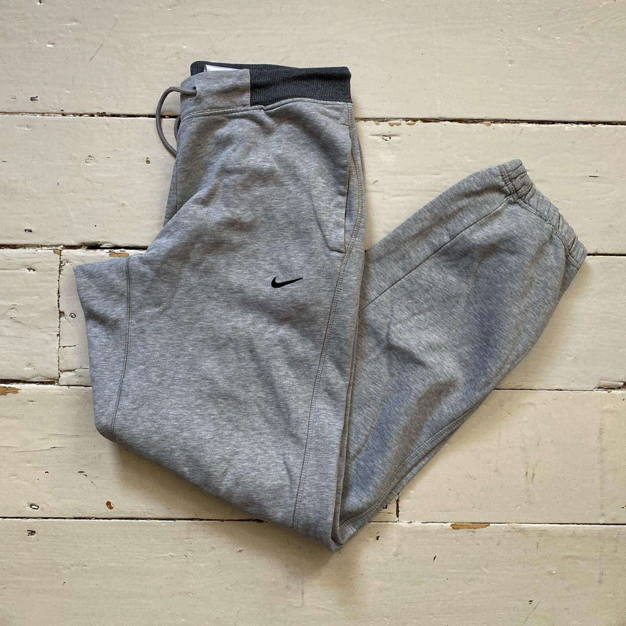 Nike Swoosh Grey Joggers (Medium)