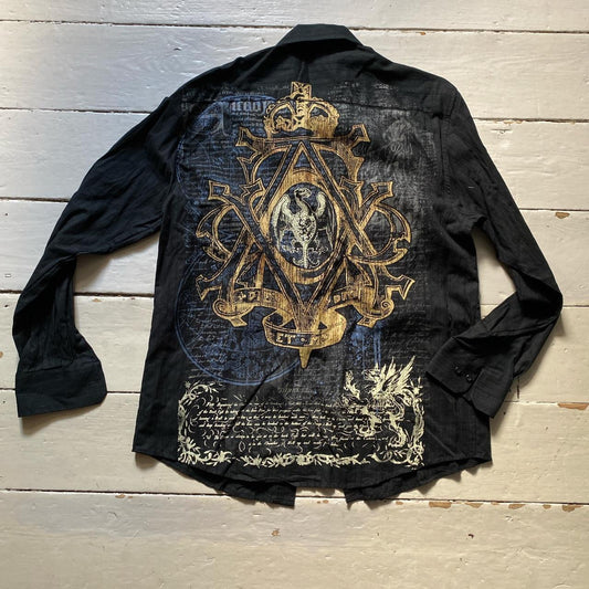 Eighty Eight Black Grunge Shirt (Medium)
