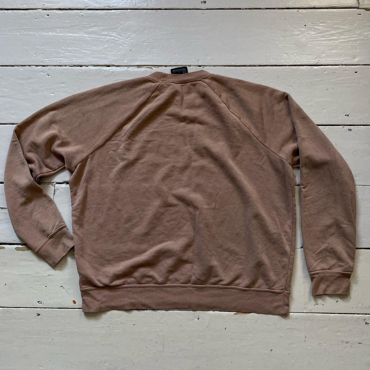 Nike Swoosh Brown Sweatshirt (Large)