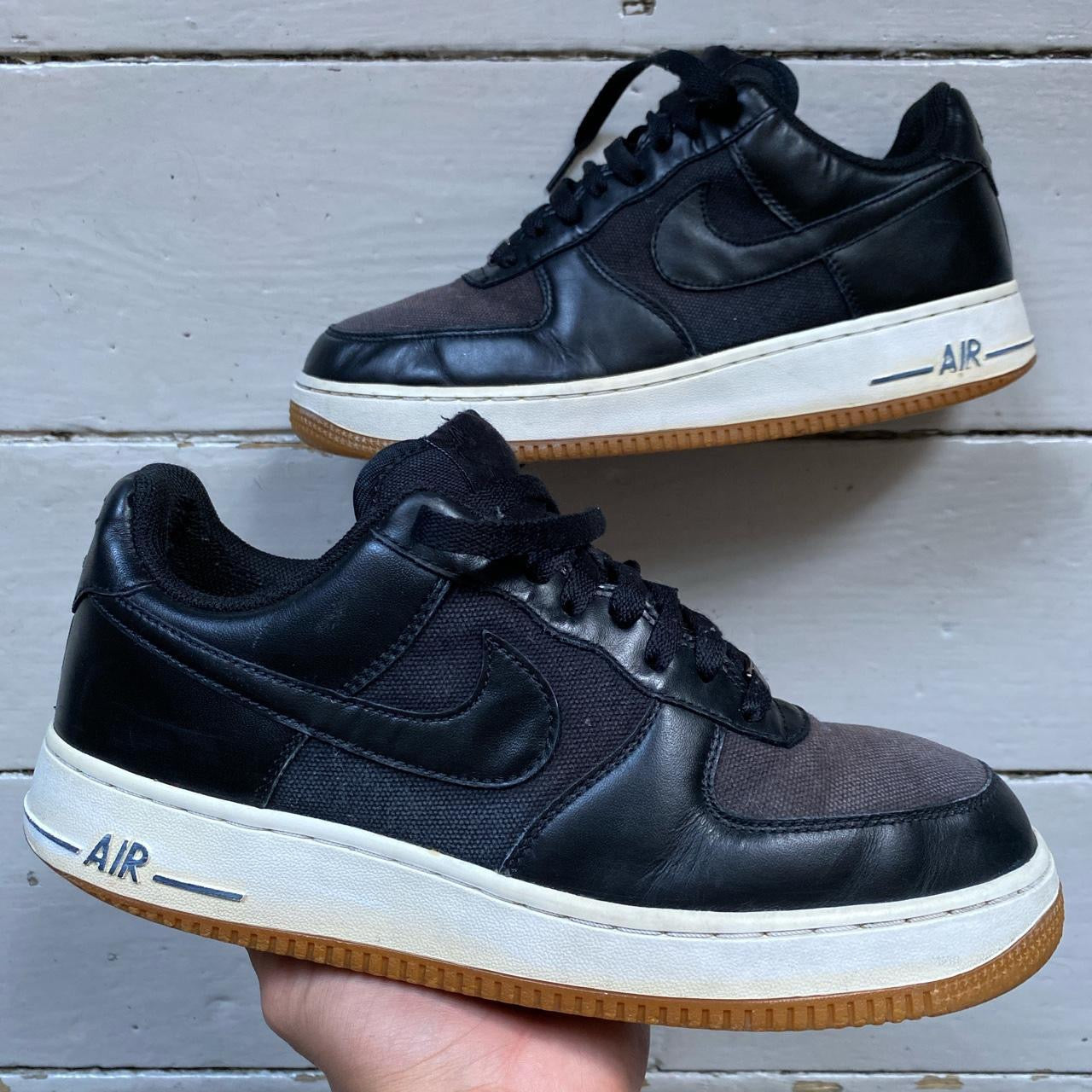 Nike Air Force 1 Black White Gum (UK 8)