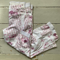 Dior Vintage Monogram Pink Floral Trousers (UK 14)