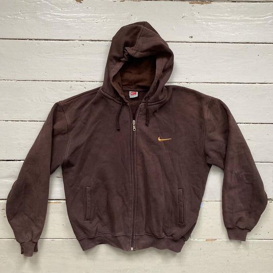 Nike Team Brown Bootleg Hoodie (Large)