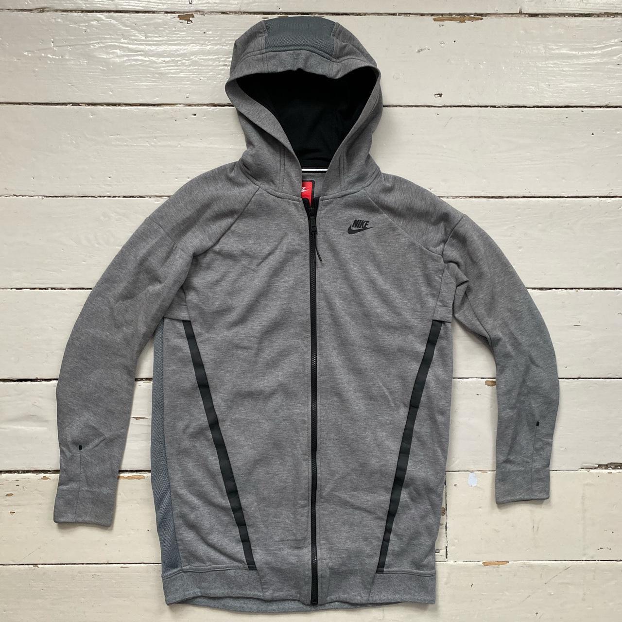 Nike Tech Fleece Grey Long Hoodie (Small)