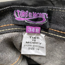 Time Is Money Vintage Embroidered Jeans (34/36)