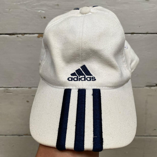 Adidas White and Navy Cap