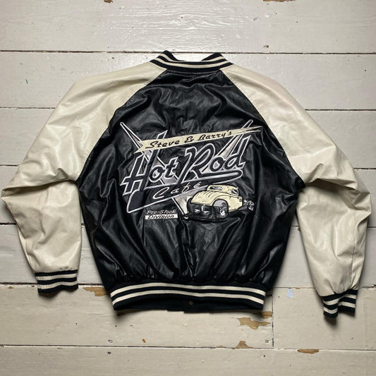 Steve and Barrys Hot Rod Leather and Wool Varsity Jacket (Medium)