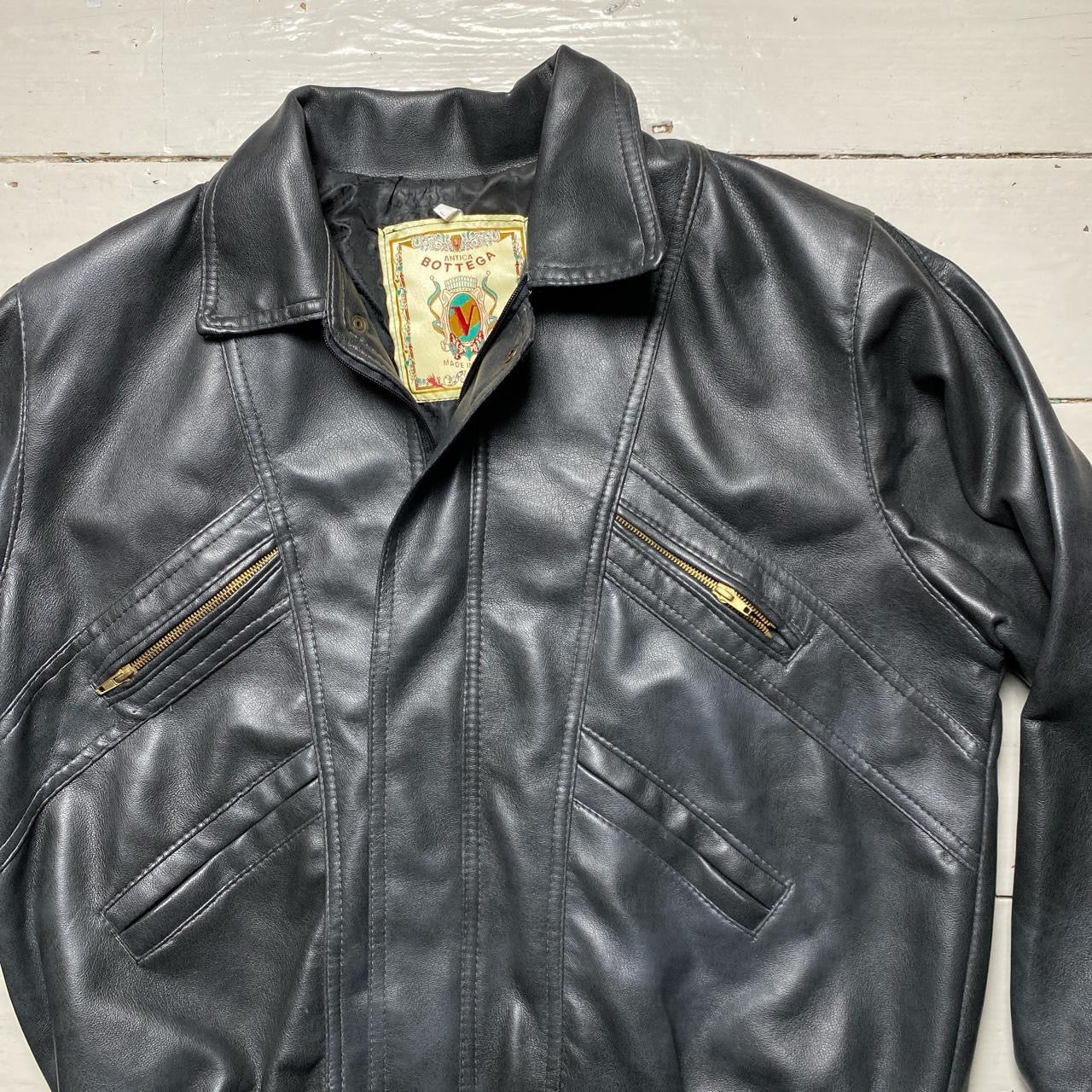 Antica Bottega Faux Leather Jacket (XL)