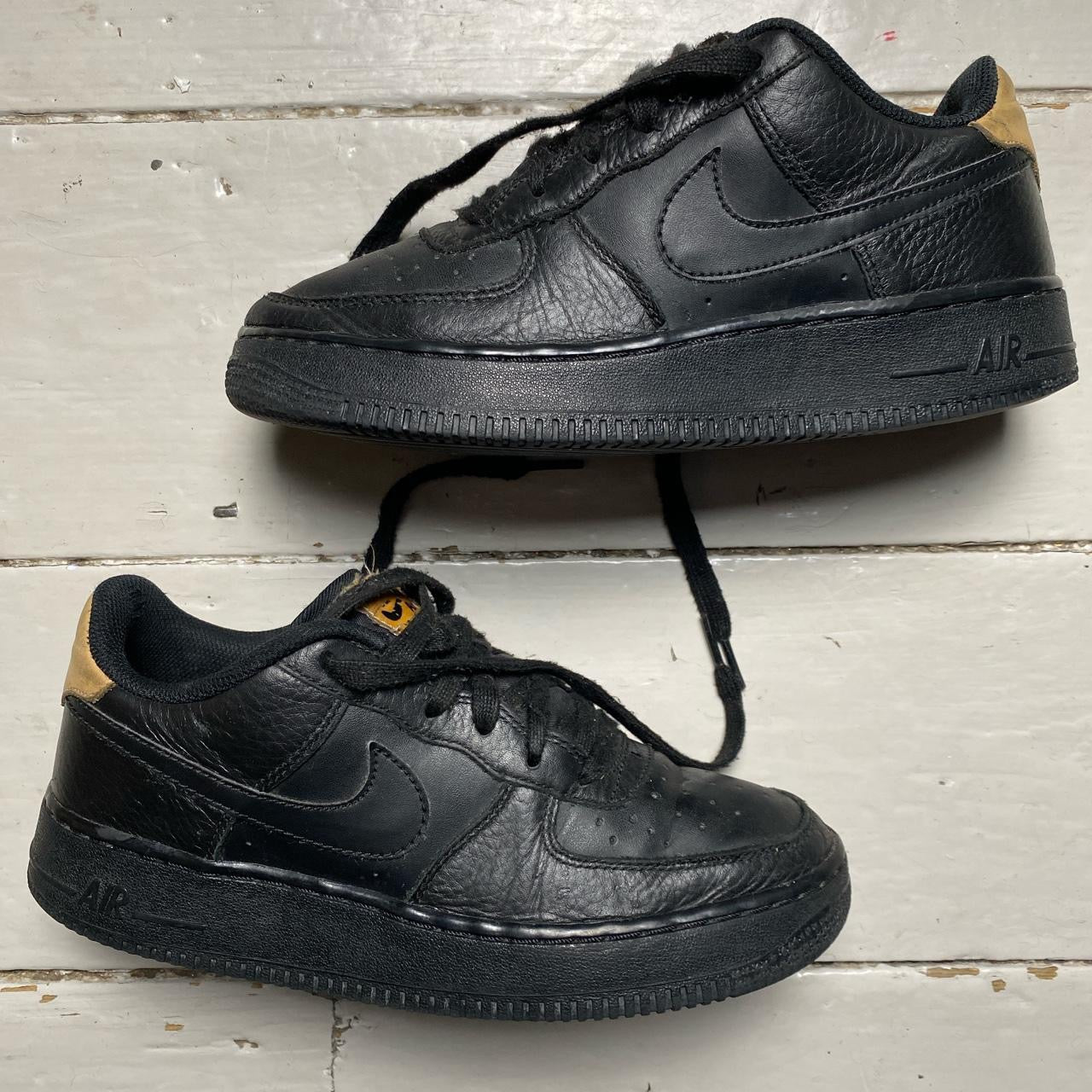Nike Air Force 1 Black and Beige (UK 5.5)