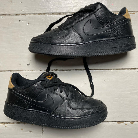 Nike Air Force 1 Black and Beige (UK 5.5)