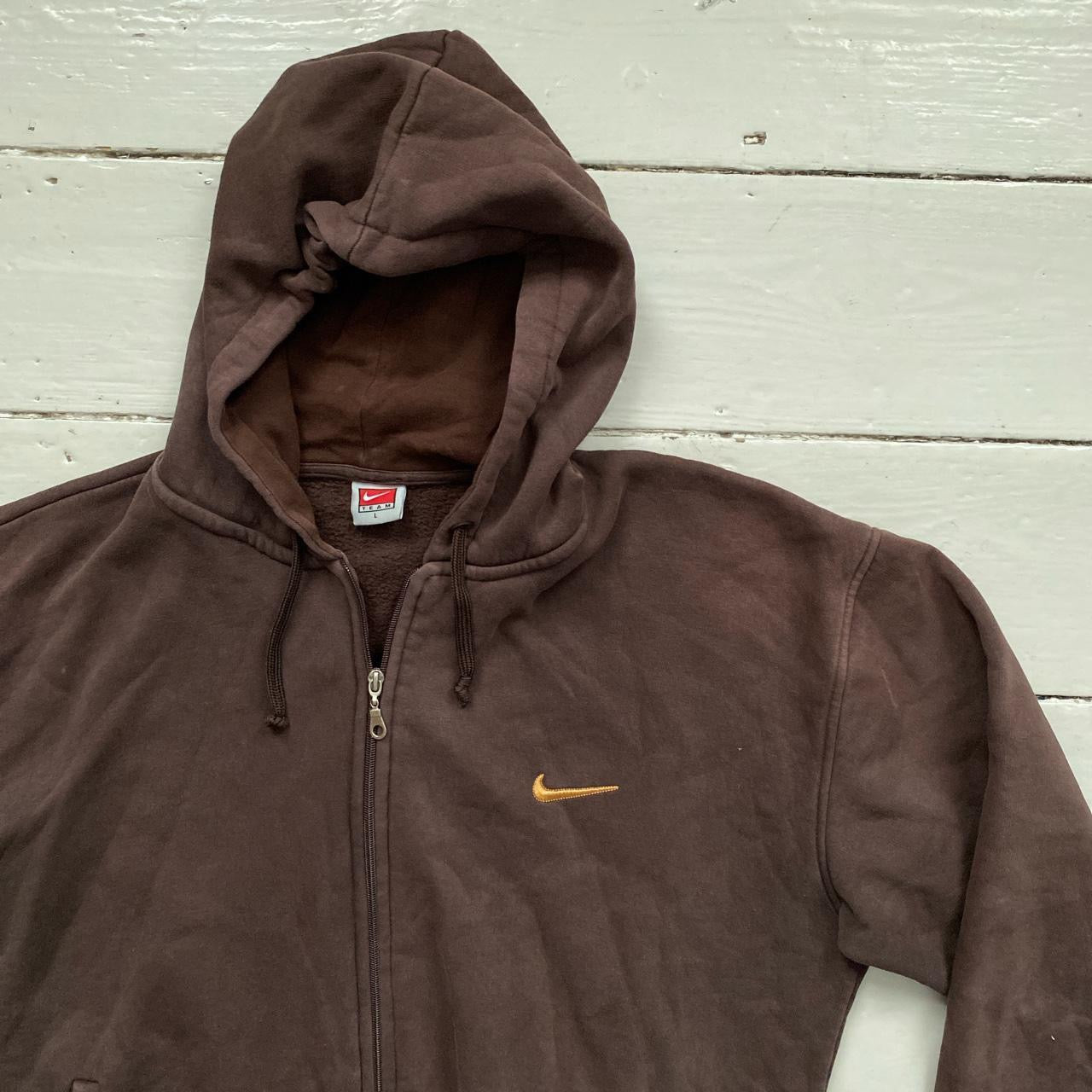 Nike Team Brown Bootleg Hoodie (Large)