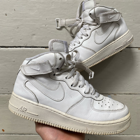 Nike Air Force 1 Mid White (UK 5.5)