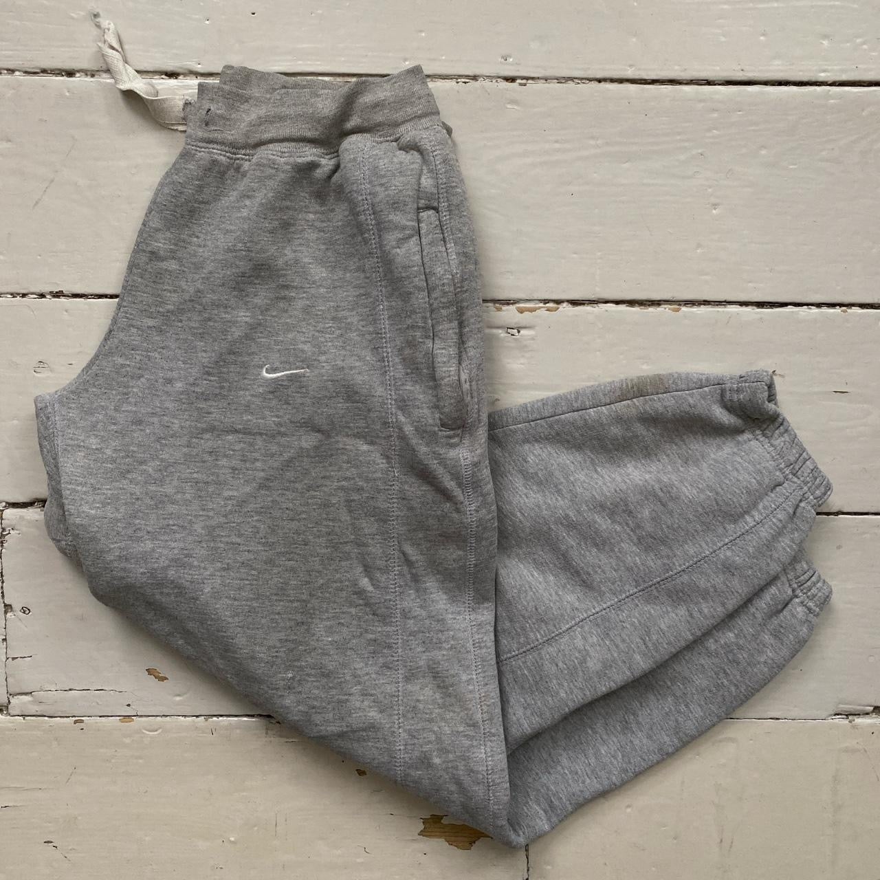 Nike Swoosh Grey Joggers (Small)