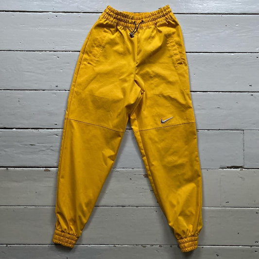 Nike Jewel Swoosh Yellow Cargo Bottoms (XS)