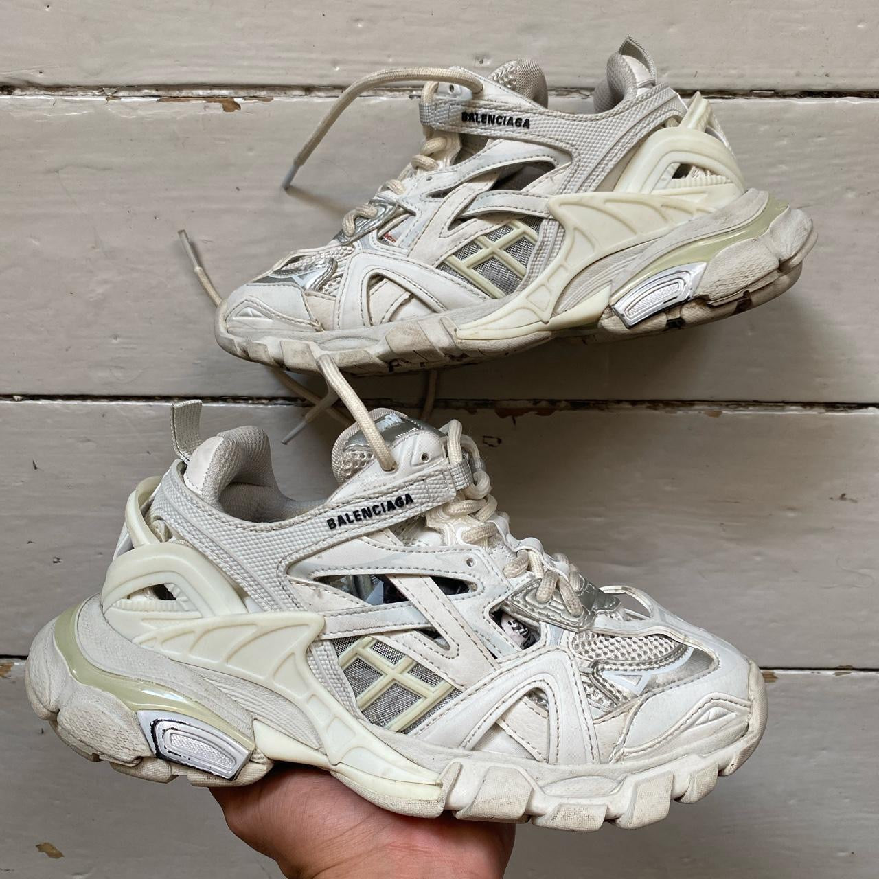 Balenciaga Track White Trainers (UK 3)