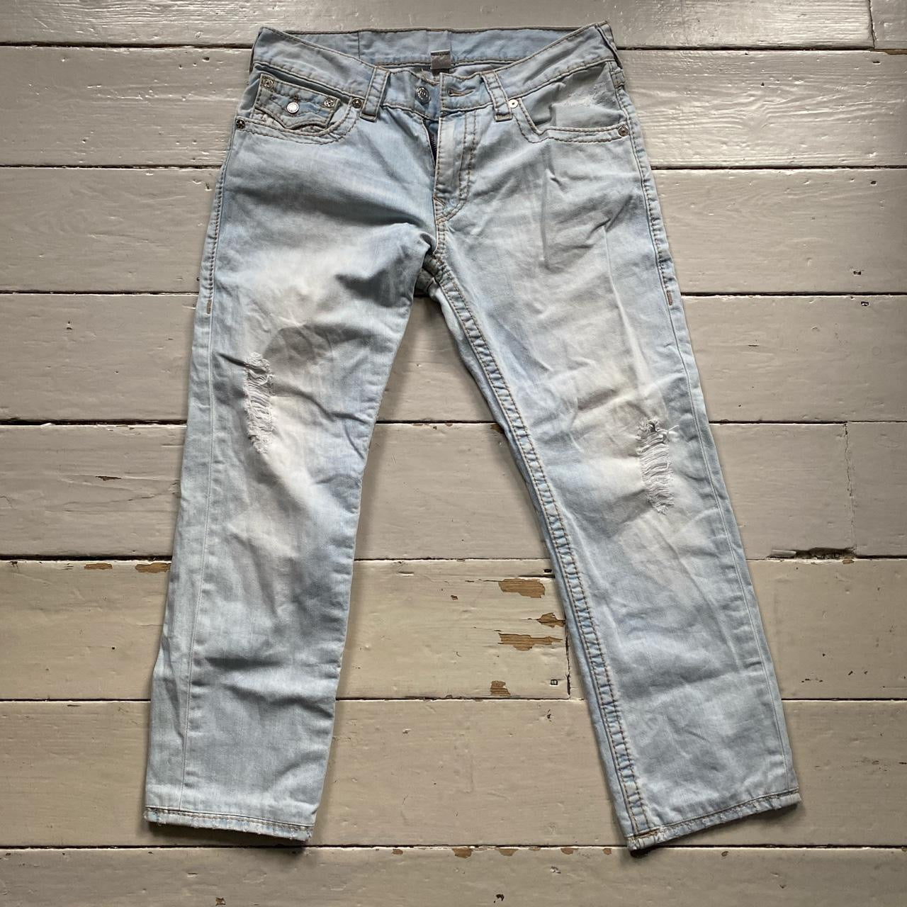 True Religion Light Big Stitch Jeans (32/28)