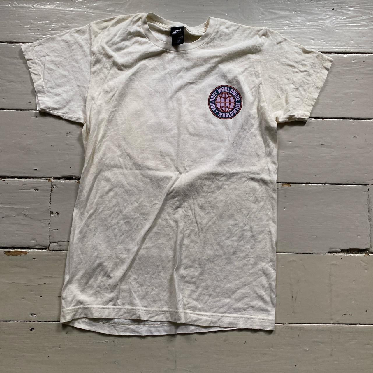 Obey White T Shirt (Medium)